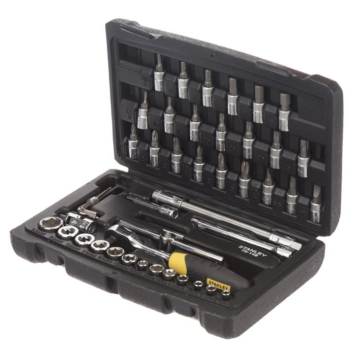 مجموعه 46 عددی سری بکس و پیچ گوشتی استنلی مدل STMT72794-8 Stanley STMT72794-8 Ratchet Wrench And Screwdriver Set 46pcs